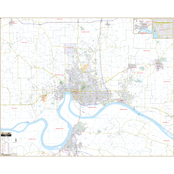 Evansville, In Wall Map – Keith Map Service, Inc.