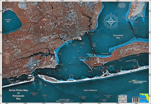 Pensacola Bay Aerial Chart F122 – Keith Map Service, Inc.