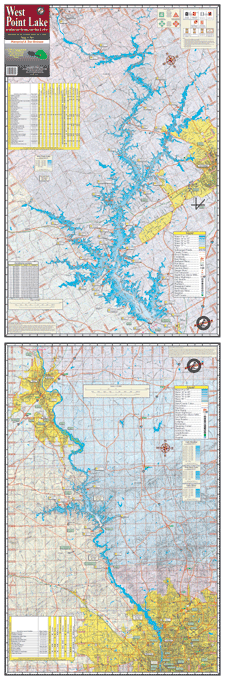 West Point Lake Fishing Map – Keith Map Service, Inc.
