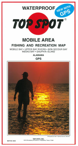 Mobile Area AL Top Spot Fishing Map N222 – Keith Map Service, Inc.