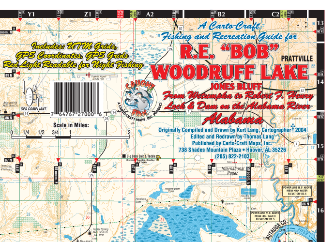 Bob Woodruff Lake Fishing Map – Keith Map Service, Inc.