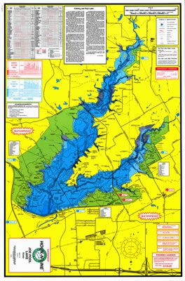 Joe Pool Lake Texas Fishing Map F123 – Keith Map Service, Inc.