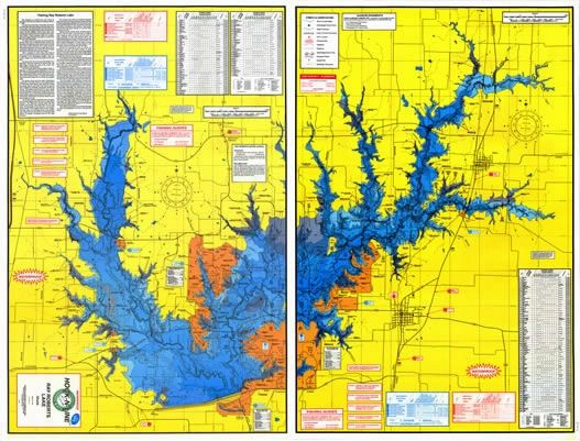 Ray Roberts Lake Texas Fishing Map F124 – Keith Map Service, Inc.