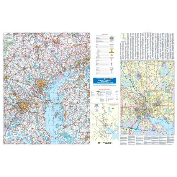 Baltimore, MD 50-mile Radius Vicinity Wall Map – Keith Map Service, Inc.