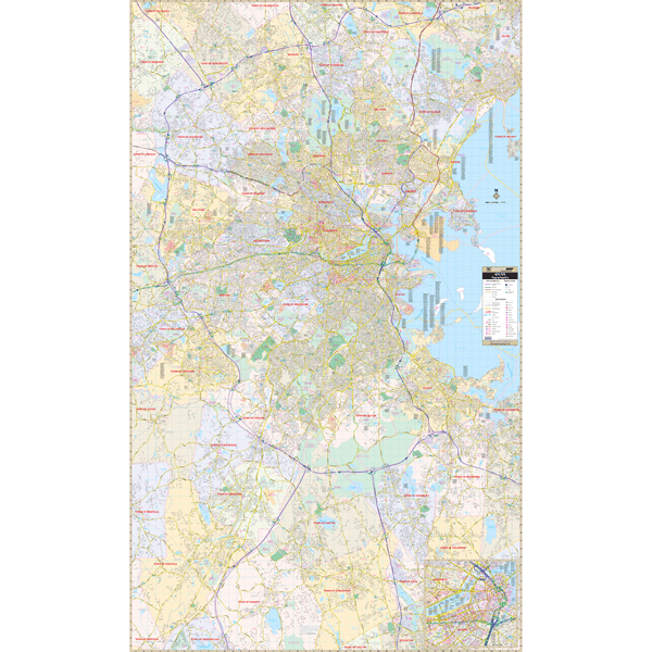 Boston Mappoint Boston, MA Wall Map – Keith Map Service, Inc.