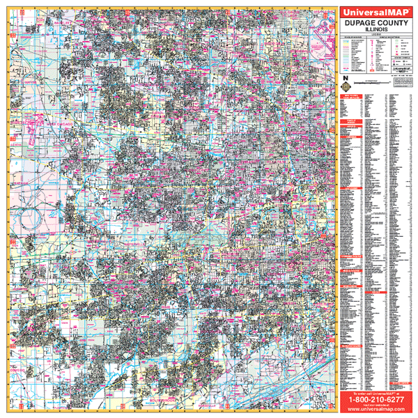 DuPage County, IL Wall Map – Keith Map Service, Inc.