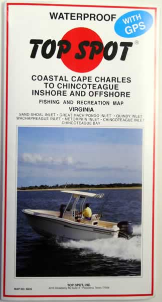 Top Spot Fishing Map N241, North Carolina Offshore, Cape Fear to Cape Lookout