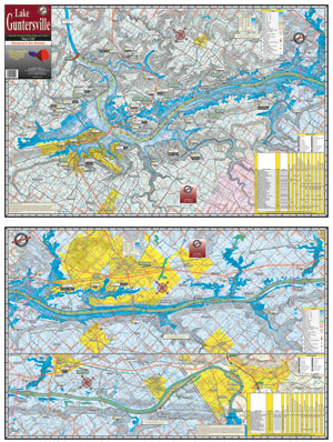 Keith Map Service Fishing Map of Guntersville