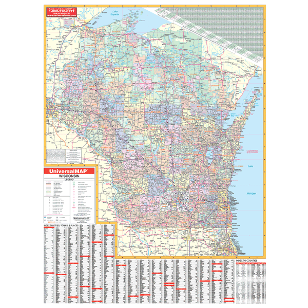 Wisconsin Map Wisconsin Wall Map – Keith Map Service, Inc.