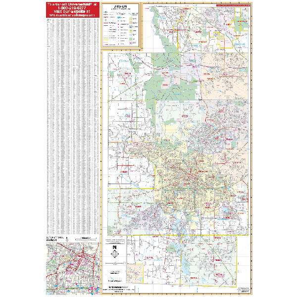Akron, OH Wall Map – Keith Map Service, Inc.